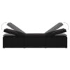 Outdoor Chaise Sun Lounger with Cushion, 77 Inch Black Poly Rattan