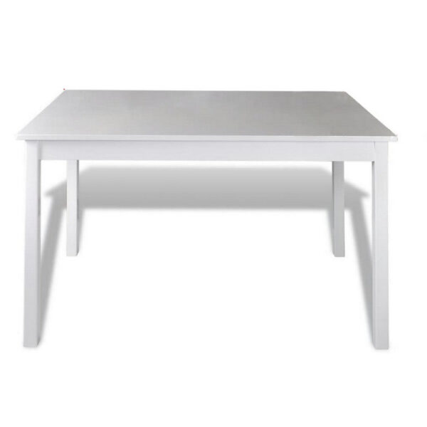 5pc Dining Table and Chairs Set, 43 Inch Top Farmhouse White Pine Wood