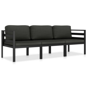 15022026699209afd179b.jpeg Shina 3pc Outdoor Modular Sofa Set, Black Metal, Dark Gray Cushions