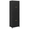 Elix Outdoor Storage Cabinet with 4 Compartment, 71 Inch Black Rattan