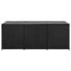 Outdoor Storage Box with Gas Lift, 71 Inch Rectangular, Black Rattan