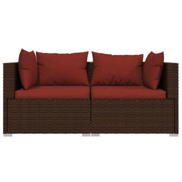 1502202669920a13516d1.jpeg Faye 3pc Outdoor Modular Sofa Set, Brown Rattan, Powder Coated Steel