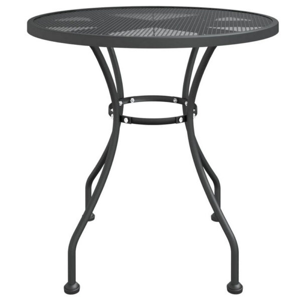 1502202669920a1f1ba91.jpeg Yoko Outdoor Breakfast Table, Dark Gray Mesh Iron, Round 32 Inch Top