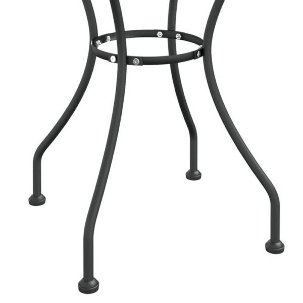 1502202669920a20eea6a.jpeg Yoko Outdoor Breakfast Table, Dark Gray Mesh Iron, Round 32 Inch Top