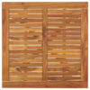 Outdoor Breakfast Bistro Table, Square 34 Inch Brown Solid Acacia Wood