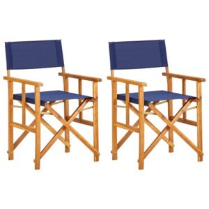 1502202669920ab6a356b.jpeg Foldable Accent Director Set of 2, Brown Acacia Wood, Blue