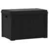 Reina Outdoor Storage Box, Cushion Seat, Dark Gray Polypropylene