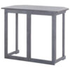 Outdoor Folding Balcony Table, Rectangular 35 Inch, Gray Acacia Wood