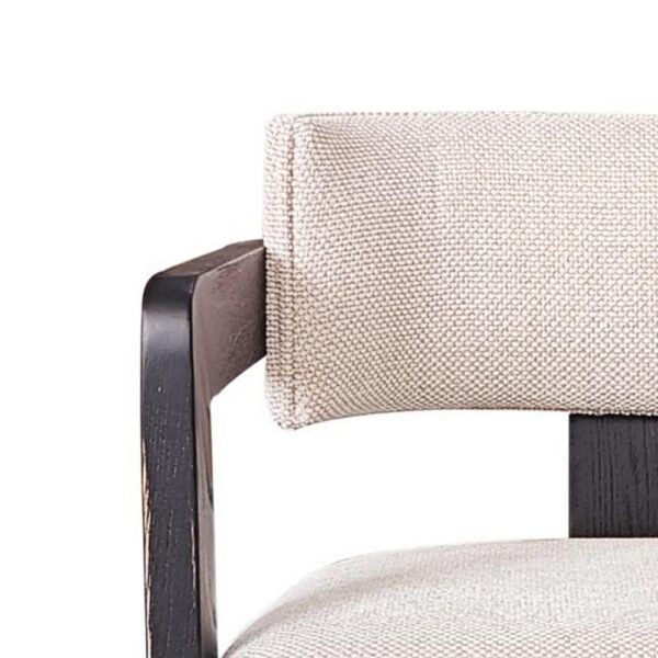 1502202669920c4273784.jpeg Lasy Accent Dining Side Chair, White Fabric, Black Solid Wood