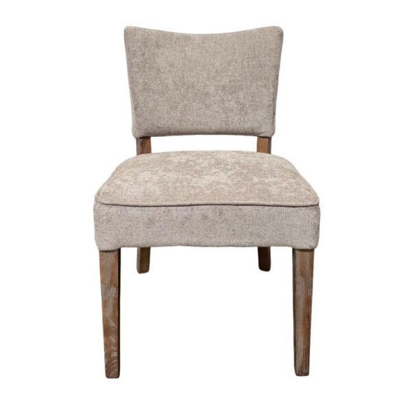 Rea Dining Side Chair Set of 2, Taupe, Classic Graywash Solid Wood