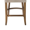 Ryna Counter Stool Chair, Light Gray Fabric, Oak Brown Solid Wood