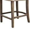 Rea Counter Stool Chair, Beige Fabric, Classic Graywash Solid Wood