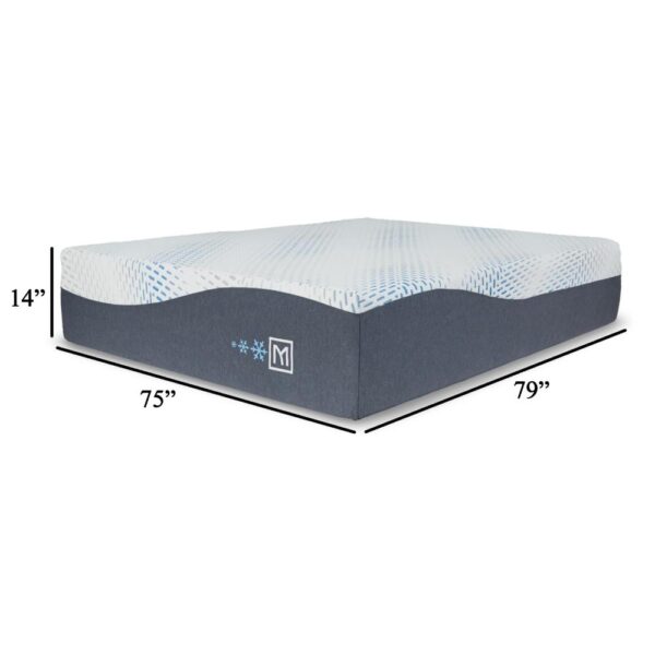 Miy King Size Mattress, Cool Gel Memory Foam, 14 Inch, Adjustable