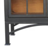 Veria Small China Cabinet, 2 Door Arch Frame, Matte Black 42 Inch
