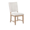 Nox Dining Side Chair Set of 2, Off White Upholstery, Nailhead Trim
