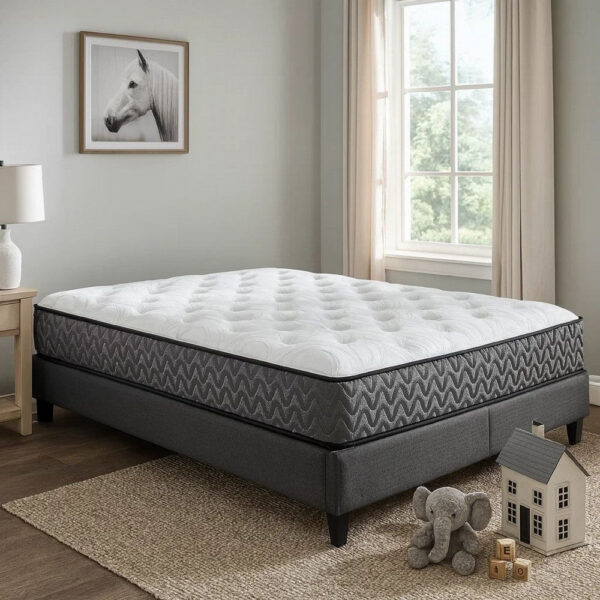 1502202669920f4ec7168.jpeg Beny Twin Mattress, Bonnell Hybrid Coil, Foam, Firm Comfort 8 Inch