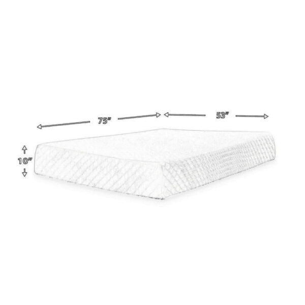 Jeny Full Mattress, Firm Memory Foam, Stretch Cover, 10 Inch Cooling
