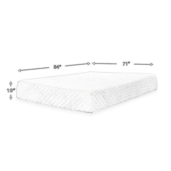 Jeny California King Mattress, Memory Foam, Stretch Cover, 10 Inch
