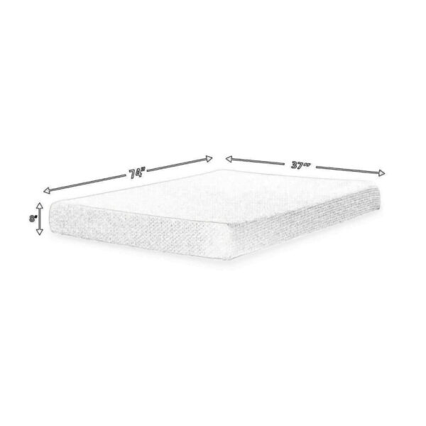 Jeny Twin Mattress, Med Firm Memory Foam, Cool Stretch Cover 8 Inch