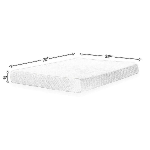 Jeny Queen Mattress, Med Firm Memory Foam, Cool Stretch Cover 8 Inch