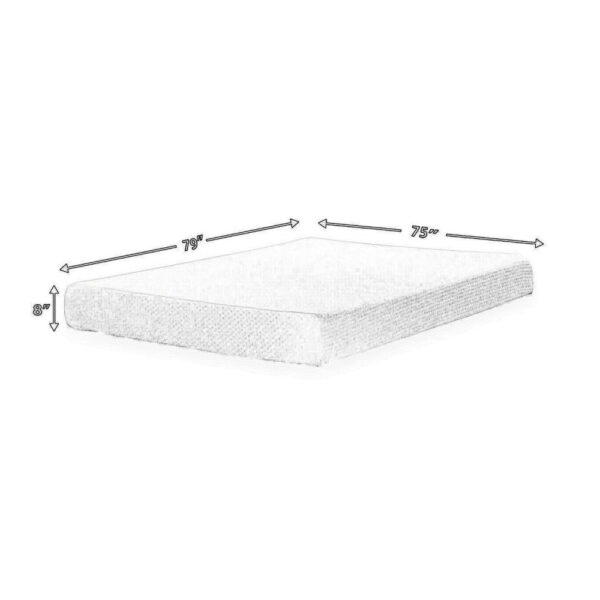 Jeny King Mattress, Med Firm Memory Foam, Cool Stretch Cover 8 Inch