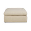 Elize Oversized Accent Ottoman, Beige Polyester, Soft Cushion, 42 Inch