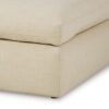 Elize Oversized Accent Ottoman, Beige Polyester, Soft Cushion, 42 Inch