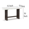 1502202669921203a5b7f.jpeg Haus Sofa Console Table, Marble Top, Panel legs, 52 Inch Brown Wood