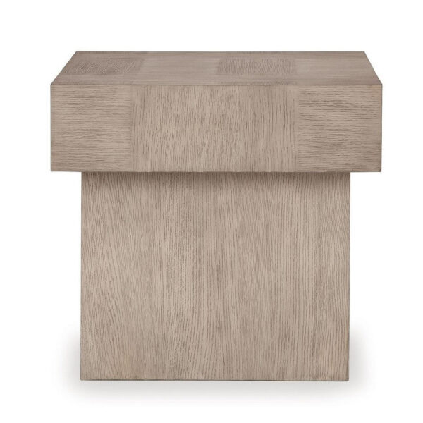 150220266992120fa9411.jpeg Laina Side End Table, Light Grayish Brown Hardwood, Square 26 Inch
