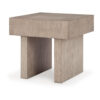 150220266992121216f63.jpeg Laina Side End Table, Light Grayish Brown Hardwood, Square 26 Inch