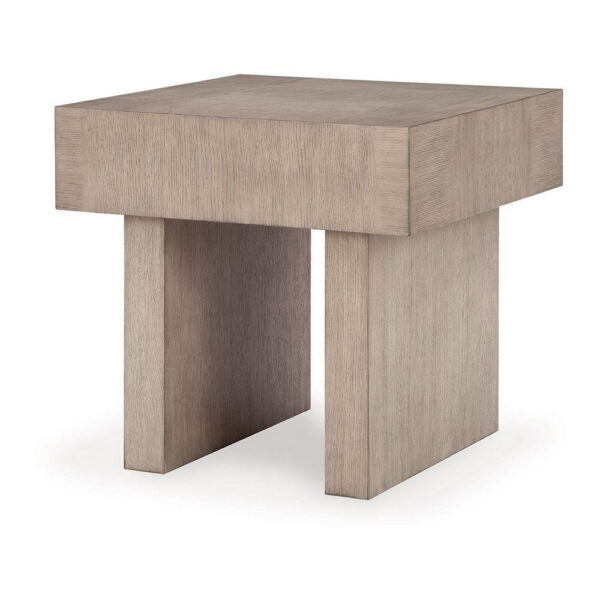 150220266992121216f63.jpeg Laina Side End Table, Light Grayish Brown Hardwood, Square 26 Inch