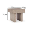 150220266992121481539.jpeg Laina Side End Table, Light Grayish Brown Hardwood, Square 26 Inch