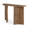 150220266992125c00dfe.jpeg Anny Sofa Console Table, Curved Plinth Base, 52 Inch Brown Oak Wood
