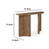 150220266992125e873cd.jpeg Anny Sofa Console Table, Curved Plinth Base, 52 Inch Brown Oak Wood