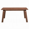Kinni Dining Table, Walnut Brown Wood, Bent Legs, Rectangular 63 Inch