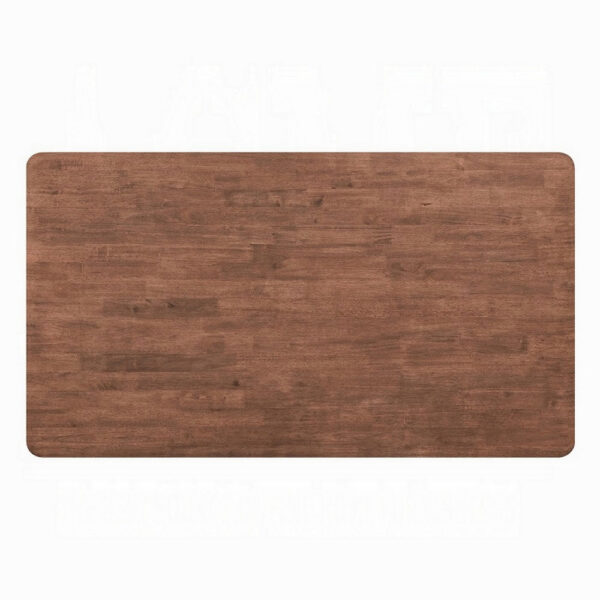 Kinni Dining Table, Walnut Brown Wood, Bent Legs, Rectangular 63 Inch