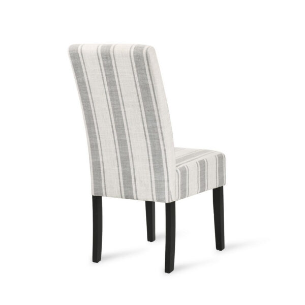 15022026699212d1d3f03.jpeg Dinner Chair Set of 2, Retro Style Armless Design, White Gray Stripes