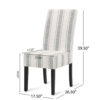 15022026699212d85be5b.jpeg Dinner Chair Set of 2, Retro Style Armless Design, White Gray Stripes