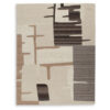 15022026699212fe669d1.jpeg Keny 8 x 10 Large Area Rug, Beige Global Inspired Abstract Pattern