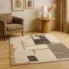 150220266992130feda3b.jpeg Keny 8 x 10 Large Area Rug, Beige Global Inspired Abstract Pattern