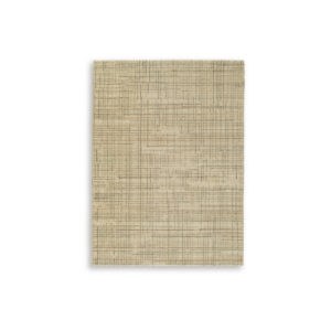 Stena 5 x 7 Inch Medium Area Rug, Abstract Pattern, Ivory Gray Tan