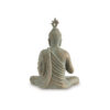Indoor Sculpture of Meditating Buddha, 24 Inch, Washed Gray Finish