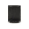 Accent Table, I Shaped Mango Wood Body, Sandblasted Black 16 Inch