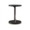 Accent Table, I Shaped Mango Wood Body, Sandblasted Black 16 Inch