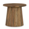 15022026699215007a2e9.jpeg Ceil Accent Table, Round Fluted Walnut Brown Solid Wood Base, 20 Inch