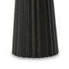 Ceil Accent Table, Round Fluted Classic Black Solid Wood Base, 14 Inch