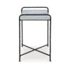 15022026699215571766c.jpeg Accent Table, 22 Inch White Marble Top, Industrial Black Metal Legs