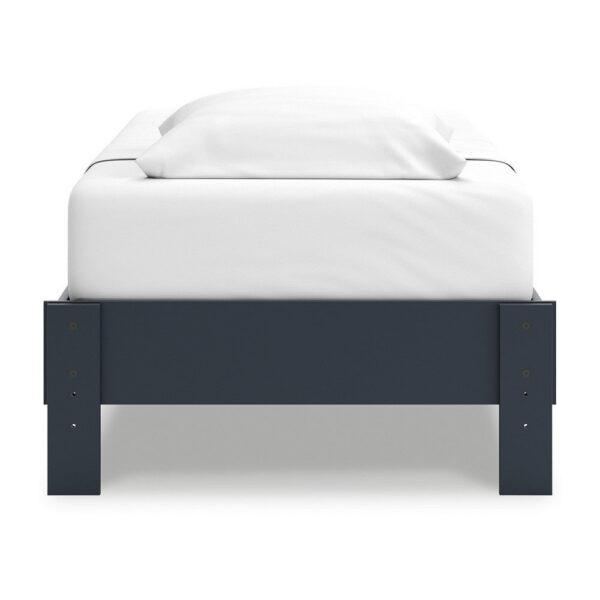 15022026699215bd7a59c.jpeg Cian Twin Size Platform Bed, Shaker Style Design, Navy Blue Wood Frame