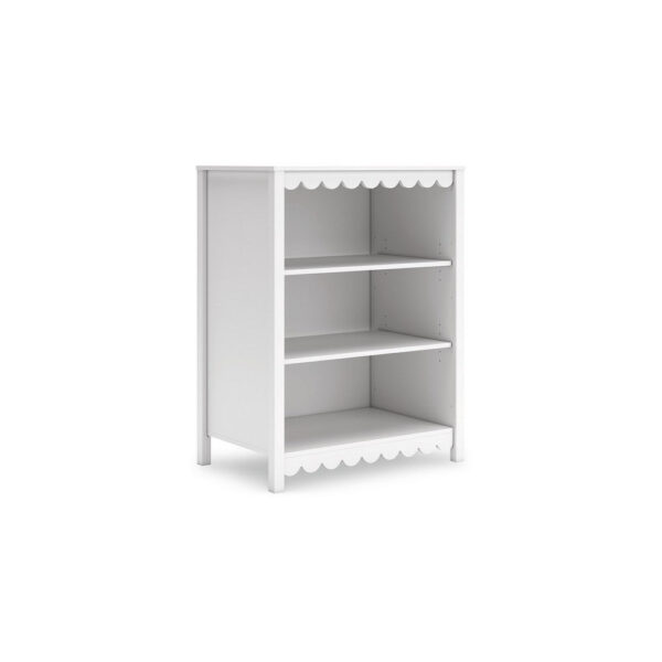 Kally Standing Bookcase, 3 Open Shelves, Matte White Wood, 41 Inch