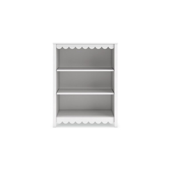 Kally Standing Bookcase, 3 Open Shelves, Matte White Wood, 41 Inch